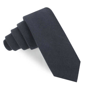 Öland Navy Blue Linen Skinny Tie