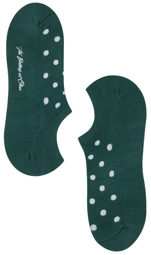 Olive Green Dot Low Cut Socks