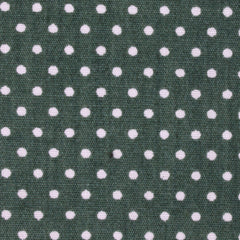 Olive Green Polka Dot Cotton Fabric Self Bowtie