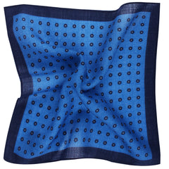 One-Speed Blue Wool Pocket Squares