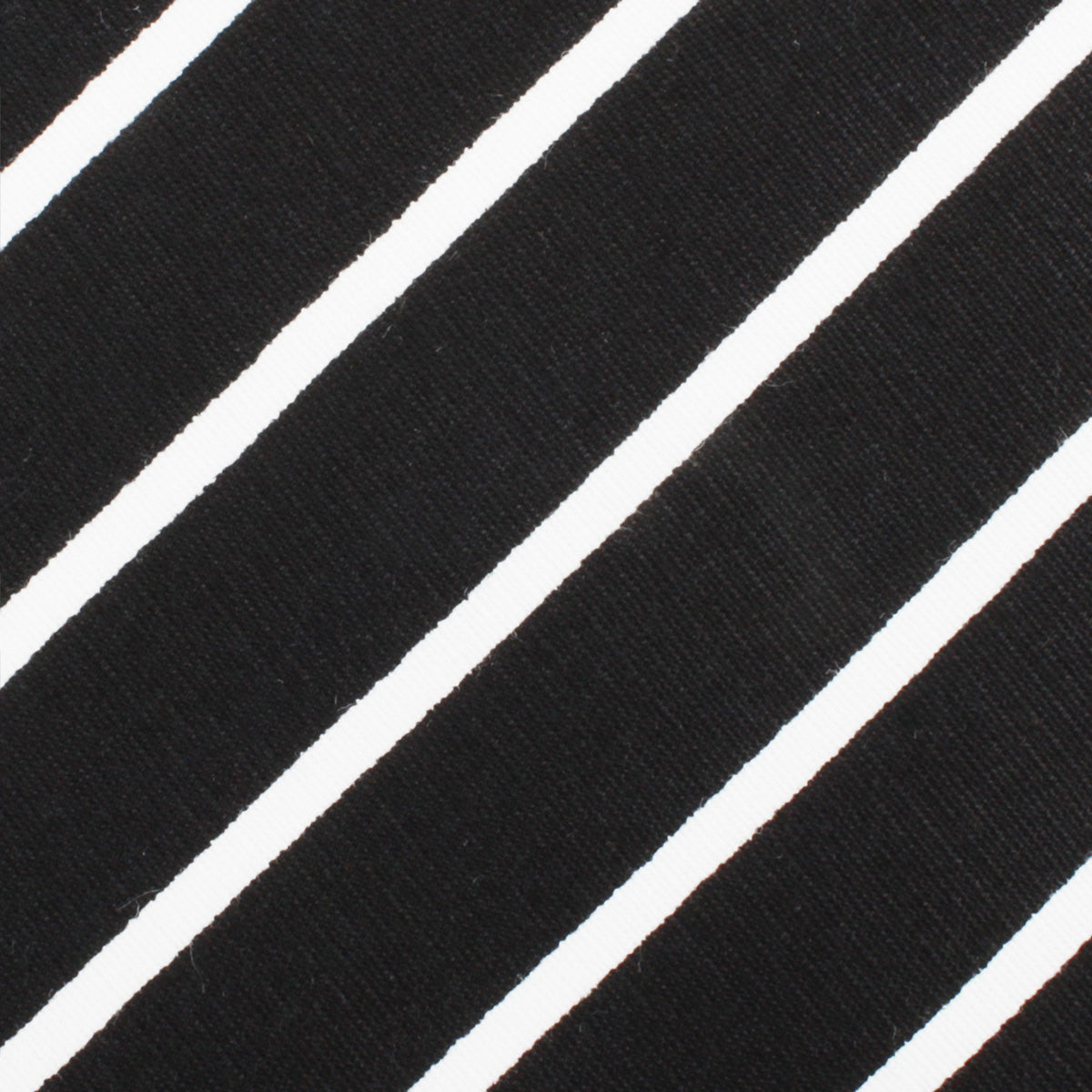 Onyx Black Pencil Striped Linen Kids Bow Tie Fabric