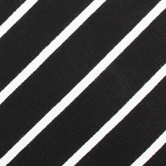 Onyx Black Pencil Striped Linen Kids Bow Tie Fabric