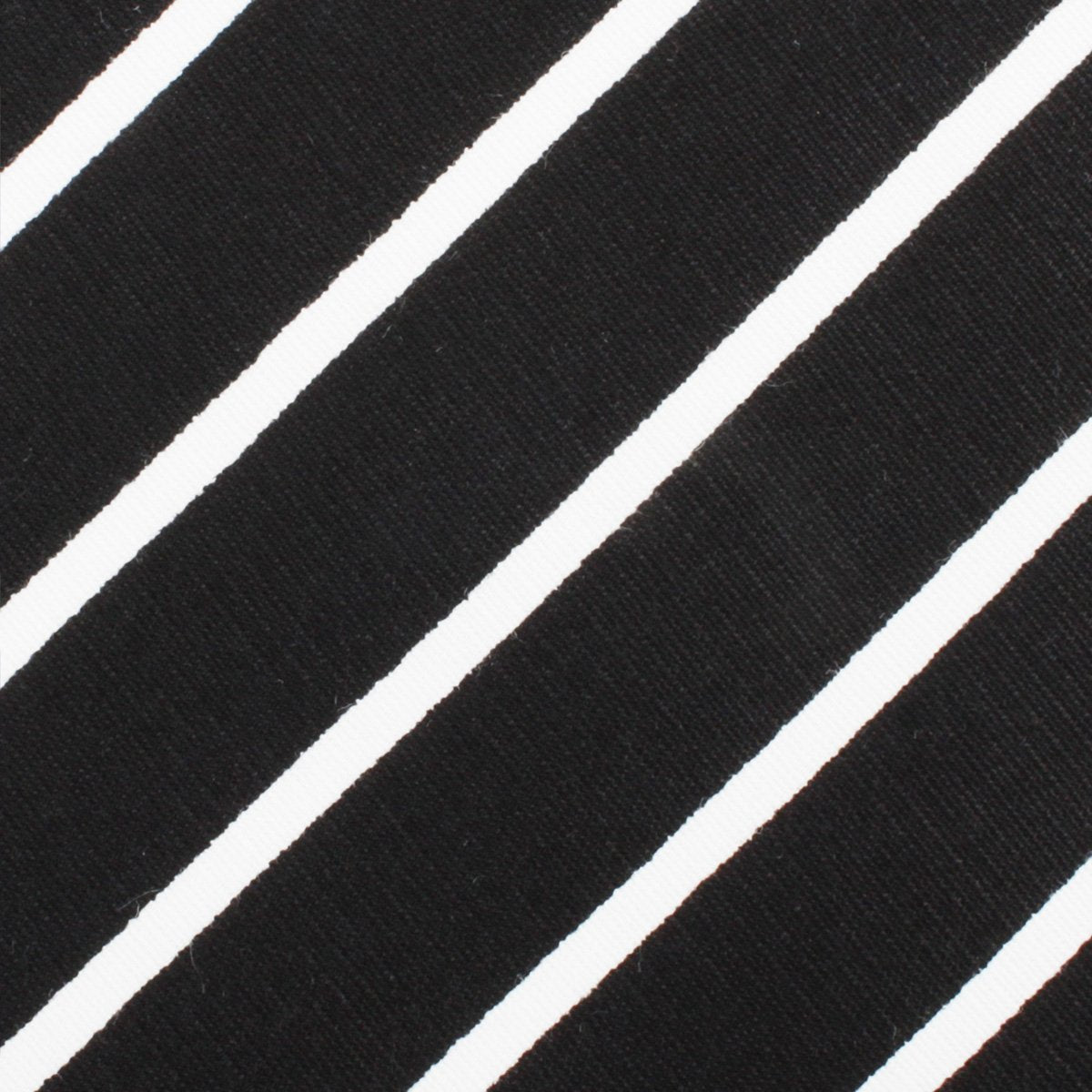 Onyx Black Pencil Striped Linen Skinny Tie Fabric