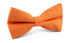 Orange Amber Slub Linen Bow Tie