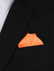 Orange Amber Slub Linen Pocket Square