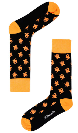 Orange Seahorse Socks