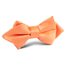 Orange Tangerine Satin Diamond Bow Tie