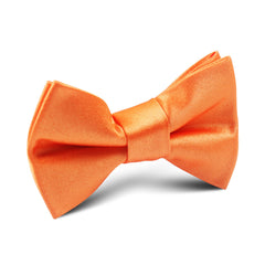 Orange Tangerine Satin Kids Bow Tie