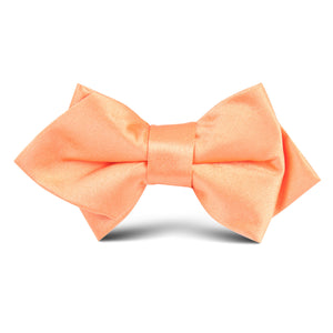 Orange Tangerine Satin Kids Diamond Bow Tie