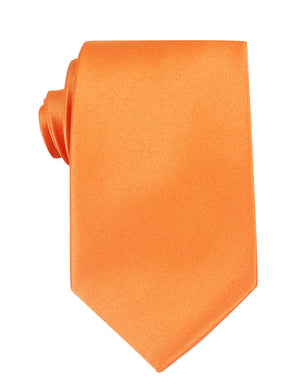 Orange Tangerine Satin Necktie