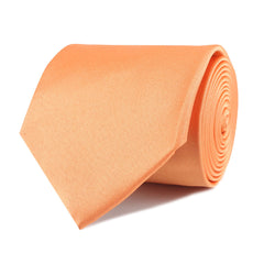 Orange Tangerine Satin Necktie Front Roll