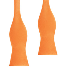 Orange Tangerine Satin Self Tie Bow Tie