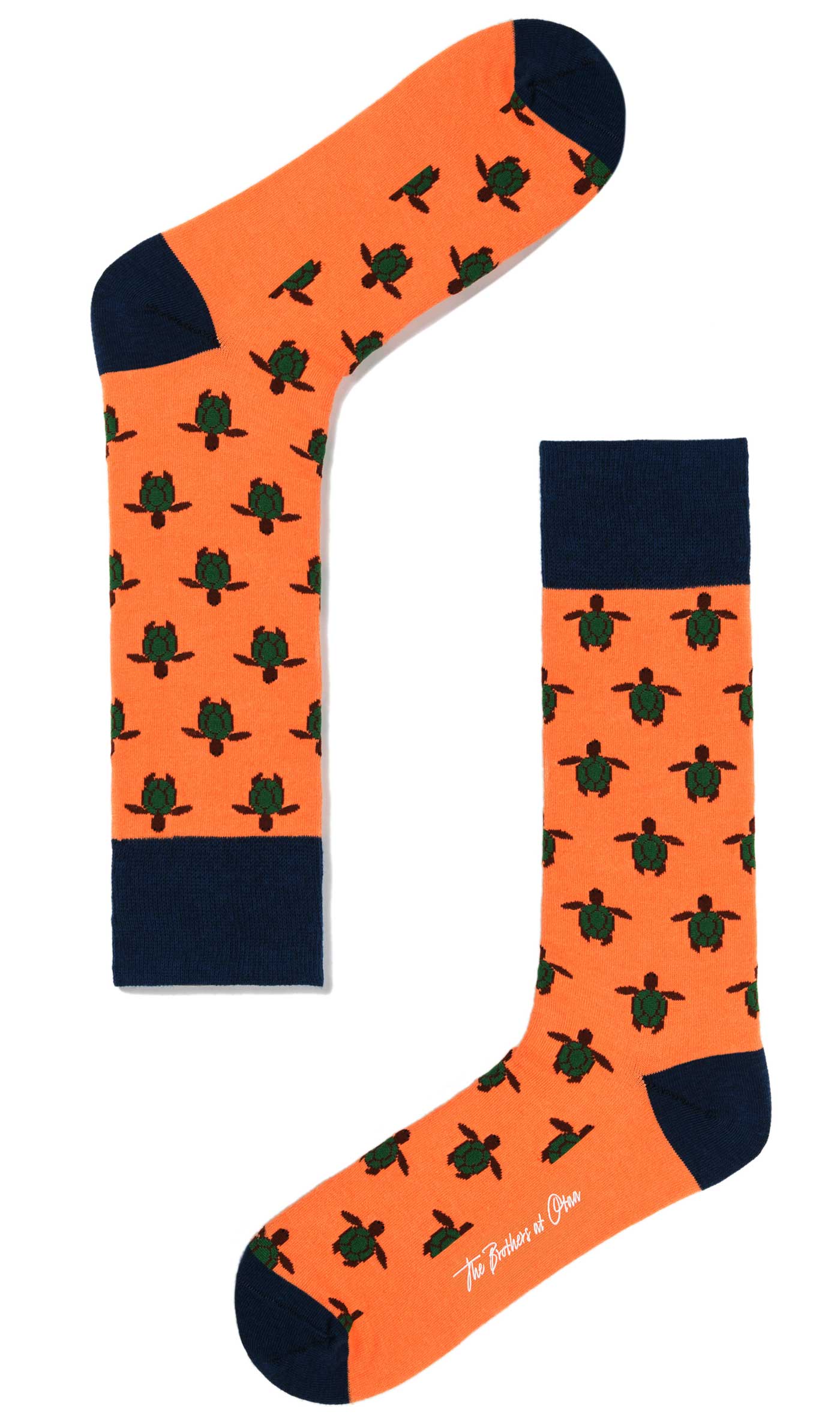 Orange Turtle Socks | Best Novelty Animal Mens Happy Cotton Crew Socks ...
