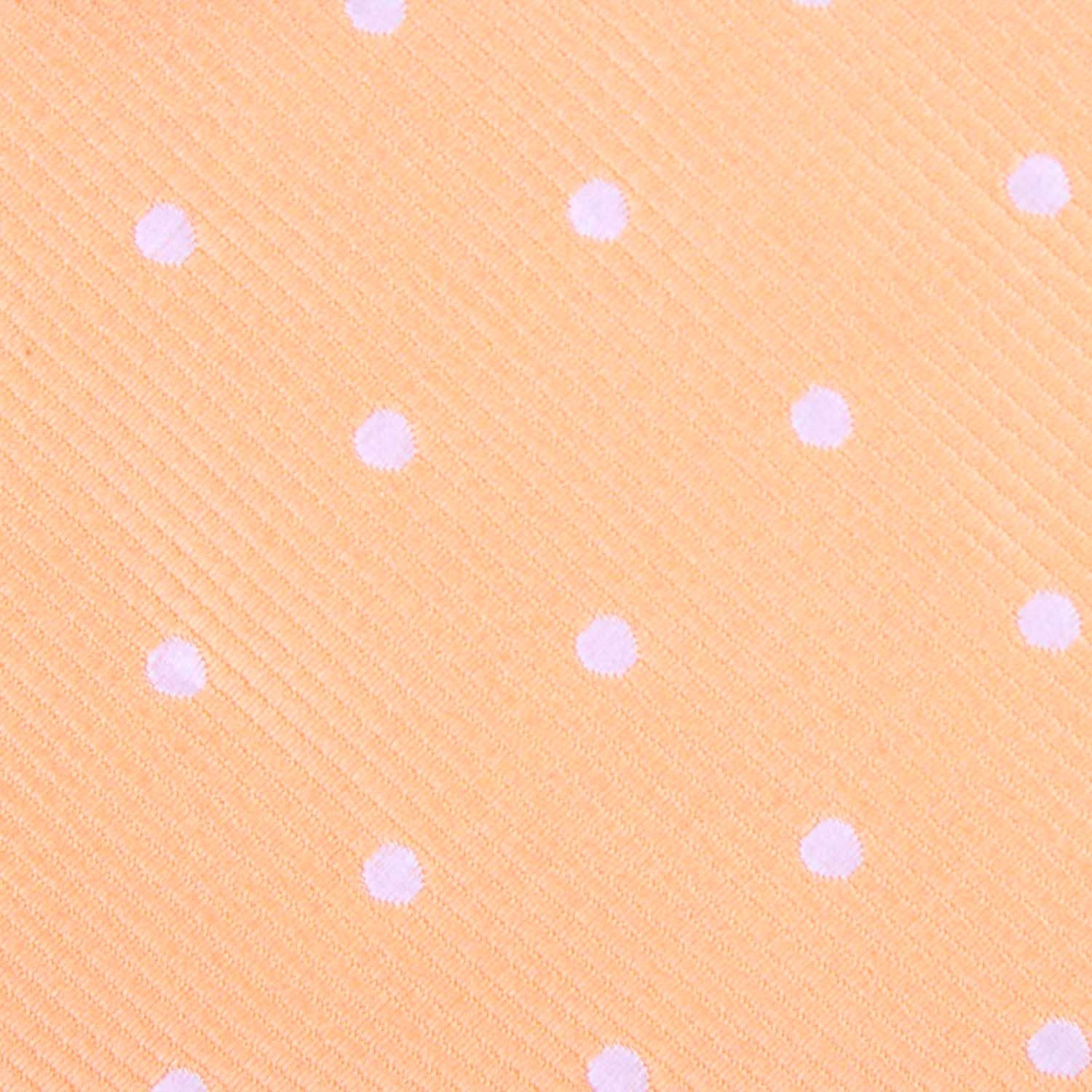 Orange with White Polka Dots Fabric Bow Tie M133