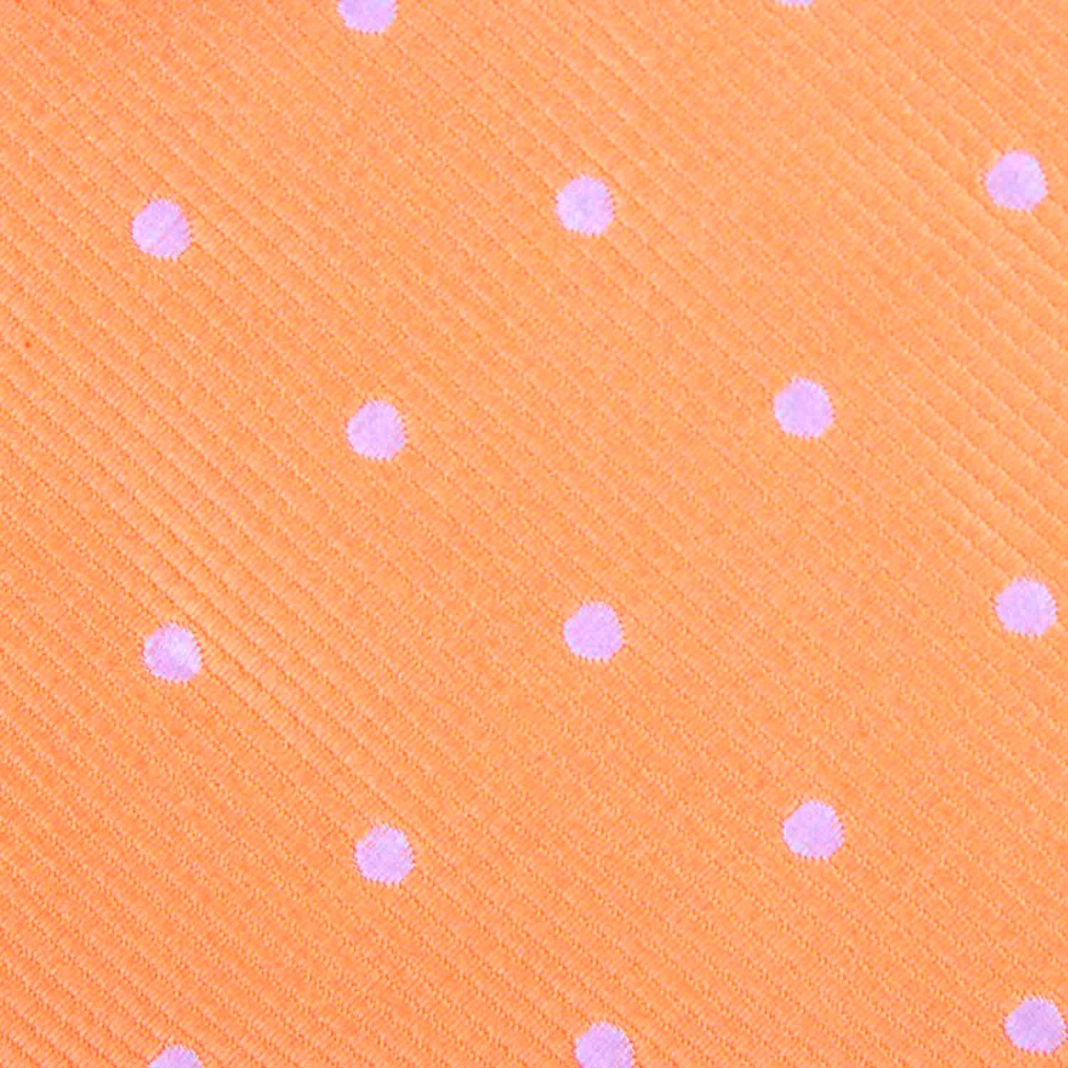 Orange with White Polka Dots Fabric Kids Bow Tie M133