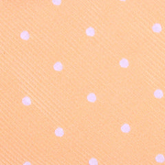 Orange with White Polka Dots Fabric Skinny Tie M133