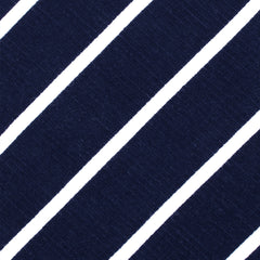 Oxford Blue Pencil Striped Linen Bow Tie Fabric