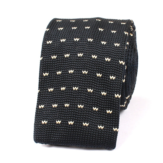 Oxford Navy Blue W M Knitted Tie