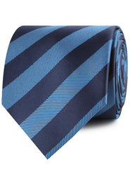 Oxford & Steel Blue Striped Neckties