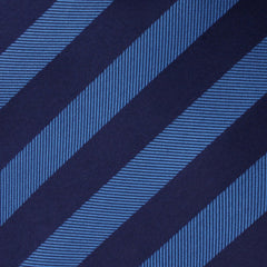 Oxford & Steel Blue Striped Skinny Tie Fabric