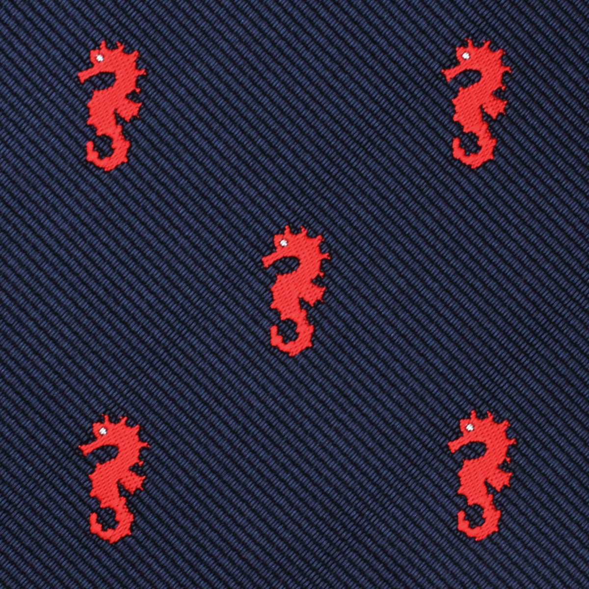 Pacific Seahorse Self Bow Tie Fabric