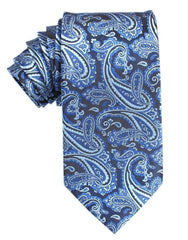 Paisley Black and Blue Tie