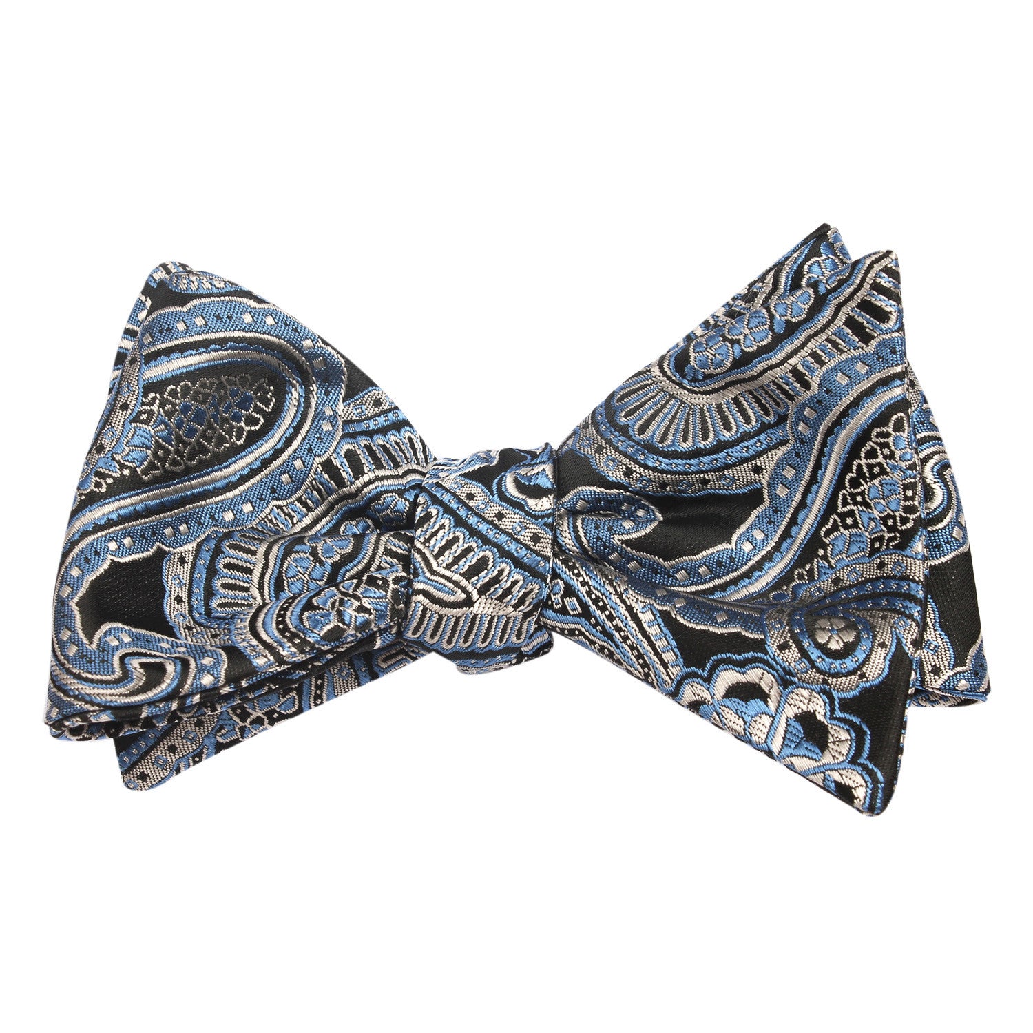 Paisley Blue - Bow Tie (Untied) Self tied knot by OTAA