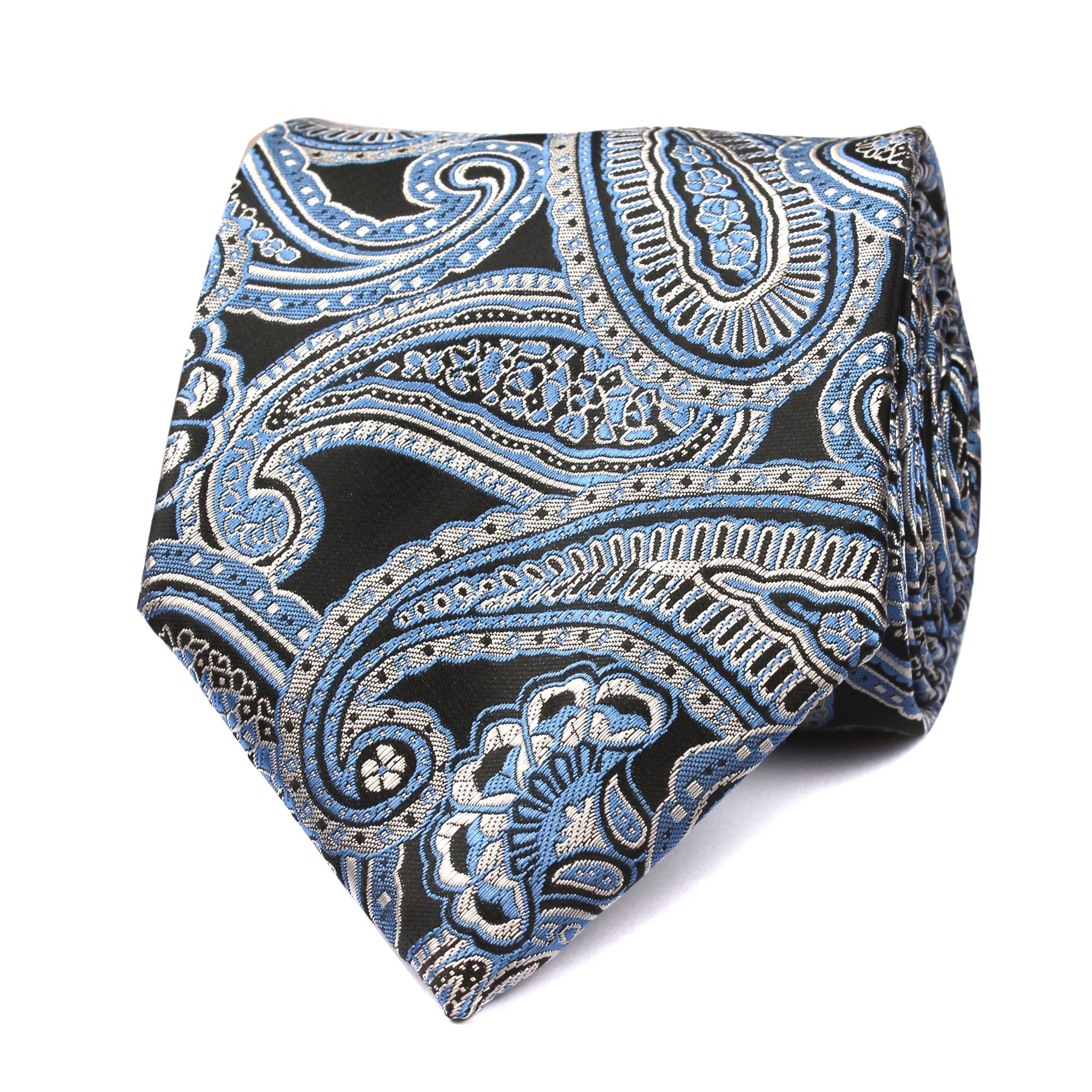 Paisley Blue Tie Front View