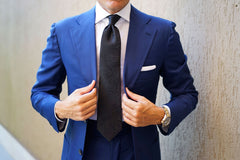 Paisley Midnight Black Necktie | Wedding Tie | Designer Ties for Men | OTAA