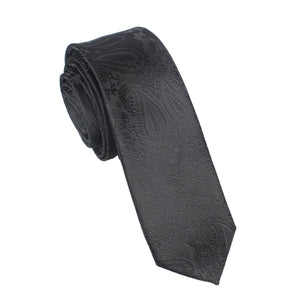 Paisley Midnight Black Skinny Tie