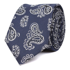 Paisley Navy Blue - Skinny Tie OTAA roll