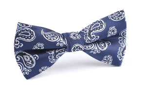 Paisley Navy Blue - Bow Tie