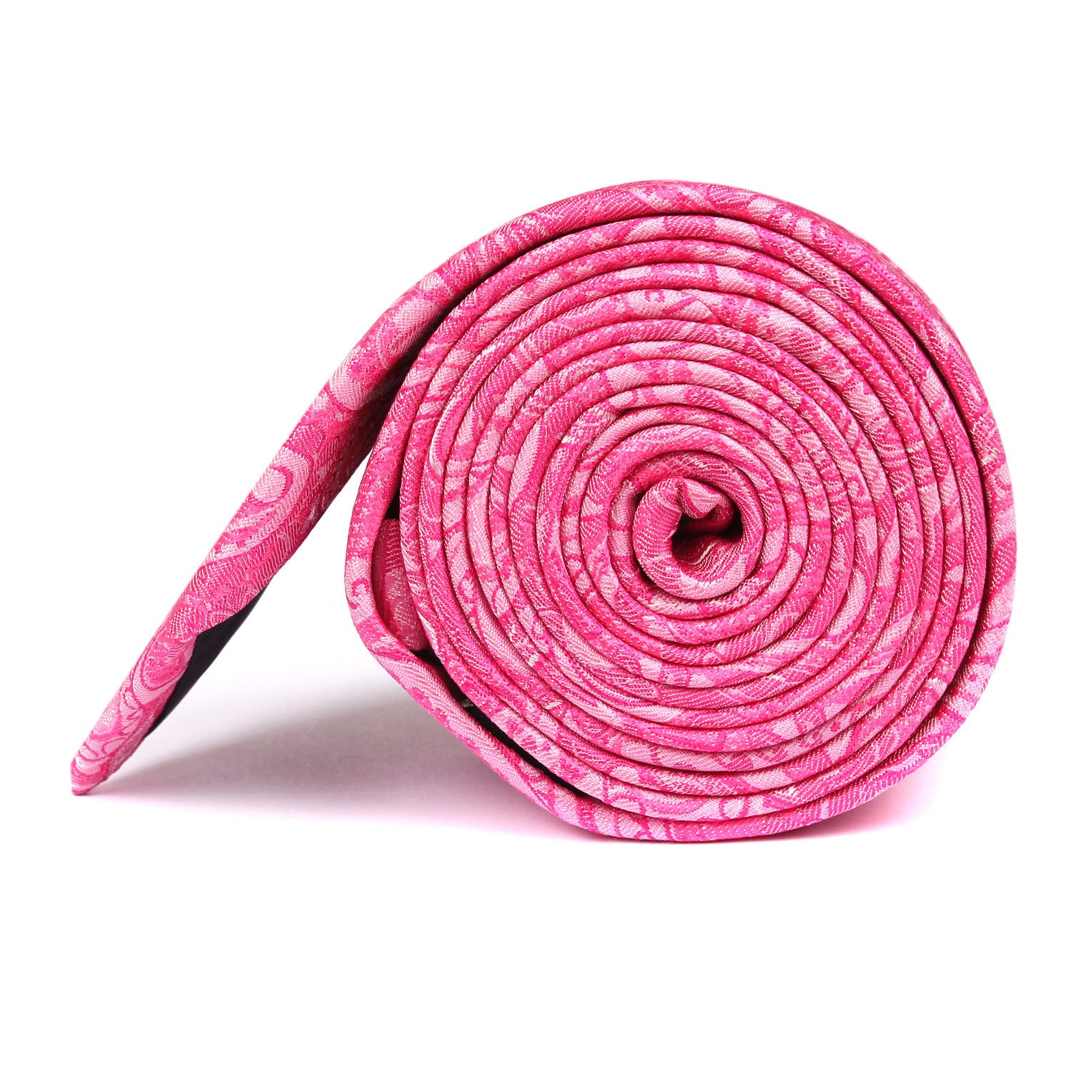 Paisley Pink - Skinny Tie Side Roll