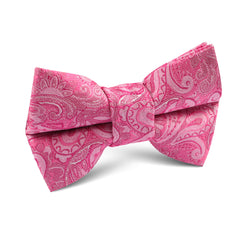 Paisley Pink Kids Bow Tie