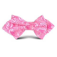 Paisley Pink Kids Diamond Bow Tie