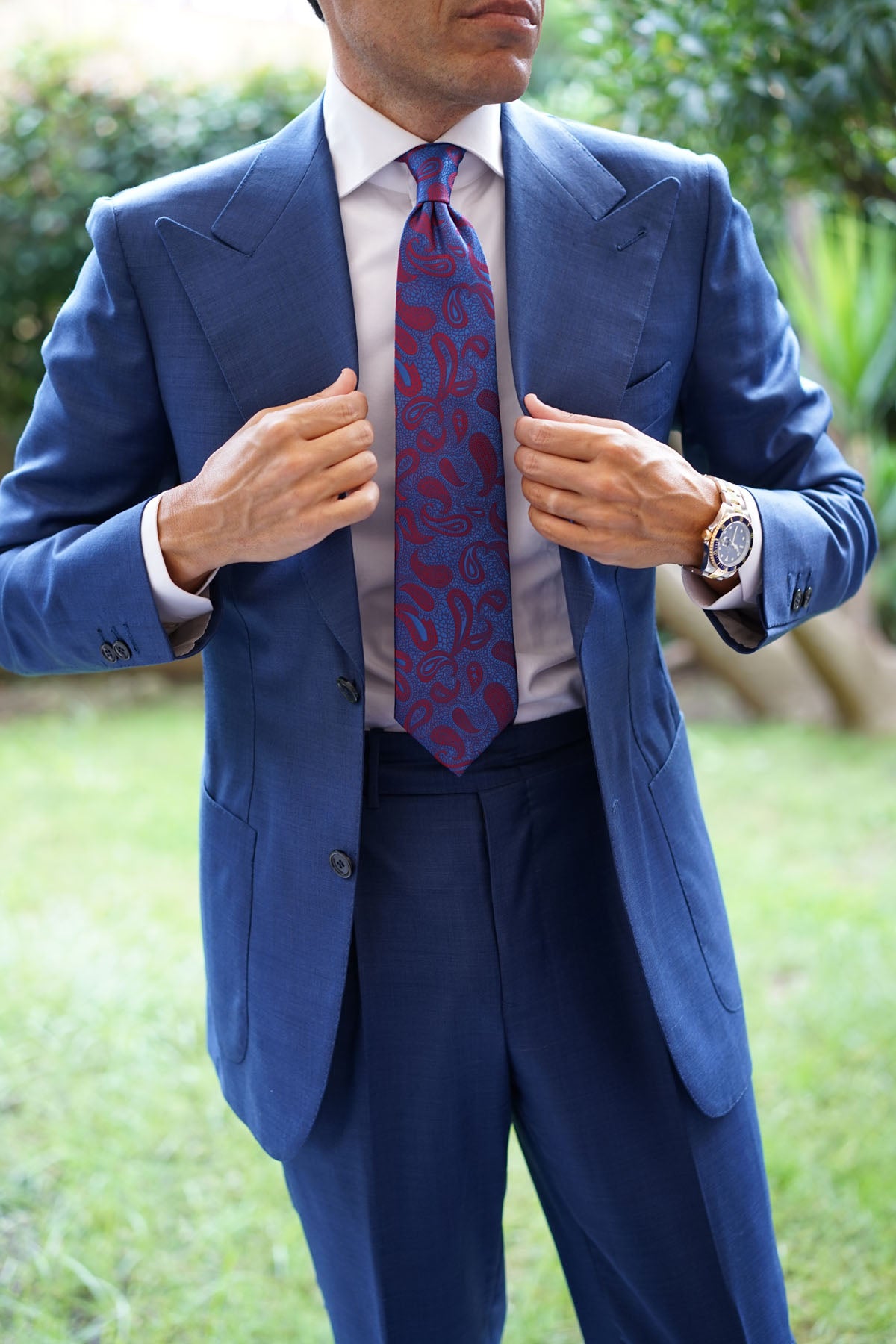 Paisley Purple Tie | Red Pattern Ties | Men's Luxury Necktie Australia ...