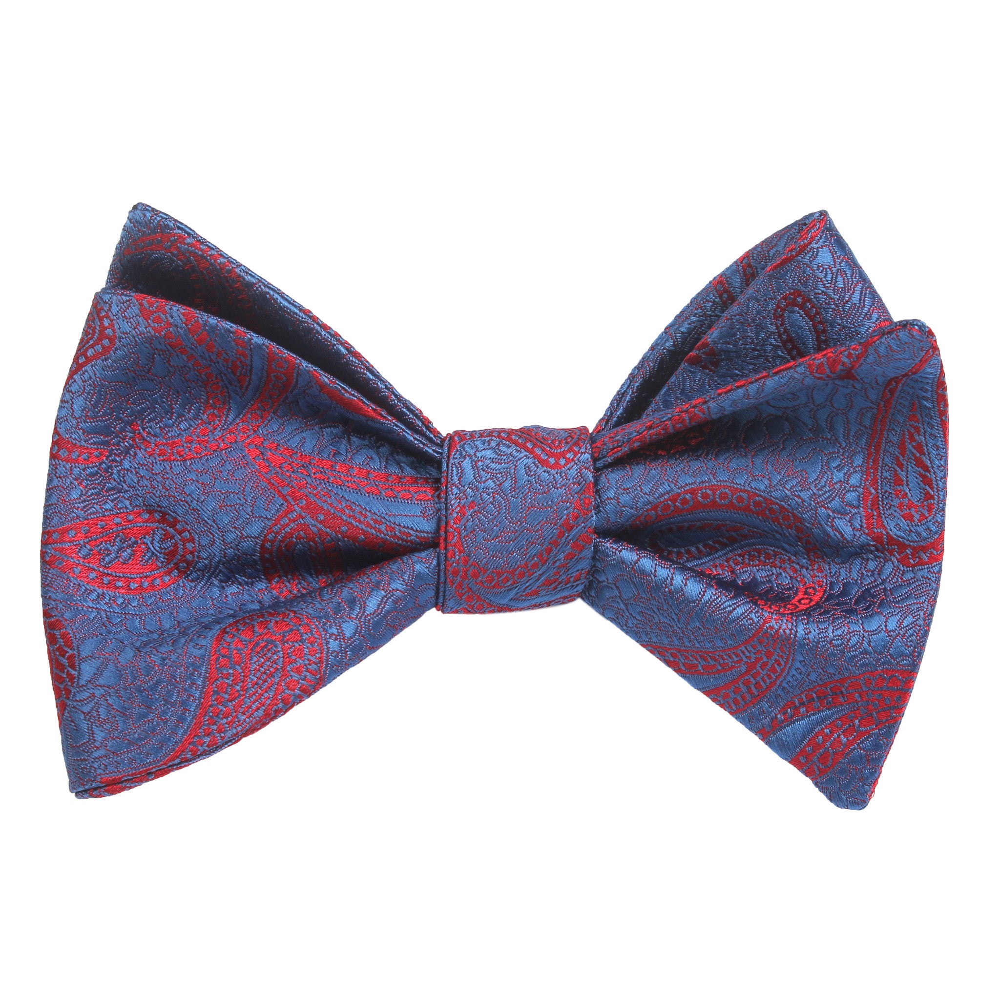 Paisley Purple and Red - Bow Tie (Untied)  Self tied knot by OTAA