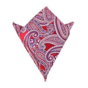 Paisley Red - Pocket Square