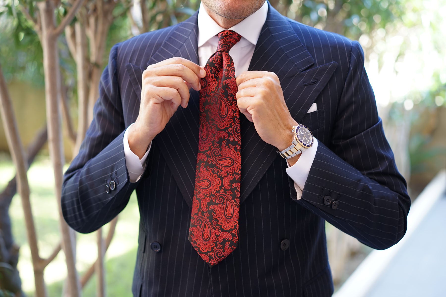 tandlæge Arab Tochi træ Paisley Black Tie | Red Pattern Ties | Fancy Necktie for Men Australia |  OTAA