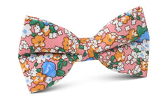 Panama Pink Floral Bow Tie