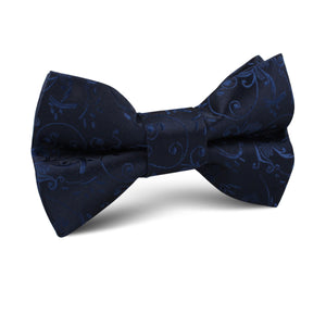 Parc Monceau Navy Blue Floral Kids Bow Tie