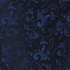 Parc Monceau Navy Blue Floral Self Bow Tie Fabric