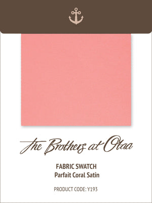 Fabric Swatch (Y193) - Parfait Coral Satin