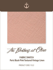 Paris Blush Pink Textured Vintage Linen Y122 Fabric Swatch