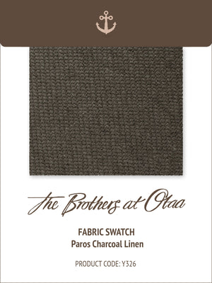 Fabric Swatch (Y326) - Paros Charcoal Linen