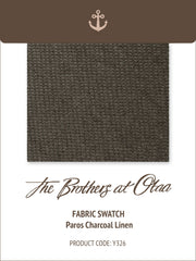 Paros Charcoal Linen Y326 Fabric Swatch