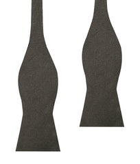 Paros Charcoal Linen Self Bow Tie
