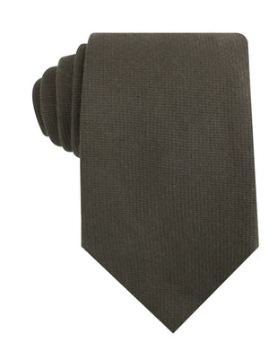 Paros Charcoal Linen Necktie