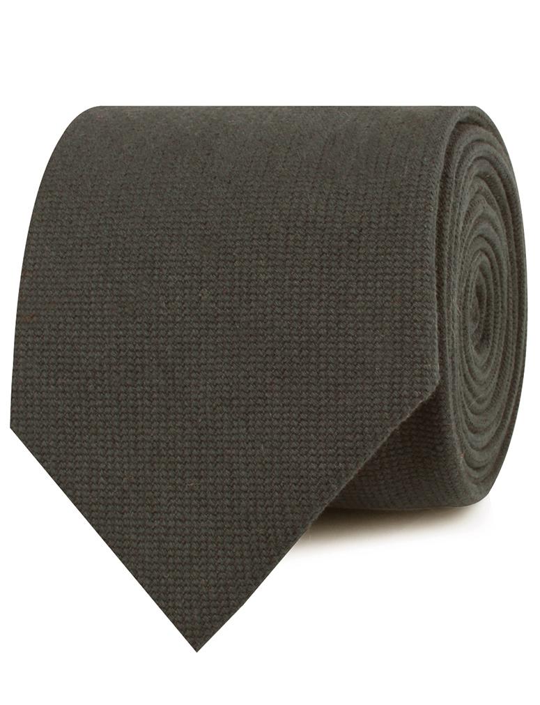Paros Charcoal Linen Neckties