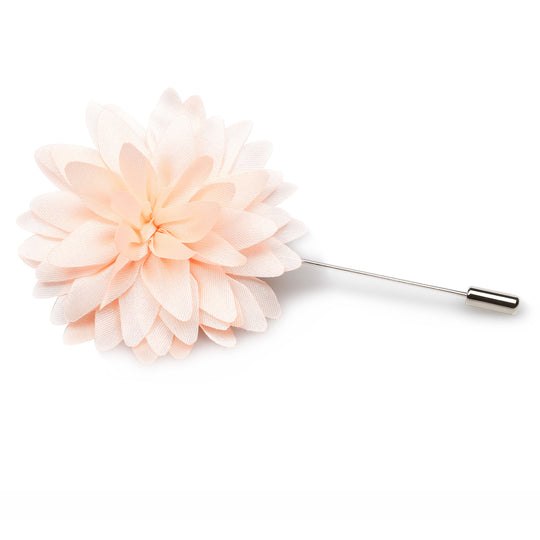 Pastel Peach Flower Lapel Pin